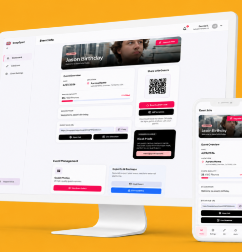 SnapSpot Hero Image Desktop and Mobile Mockup with computer and phone