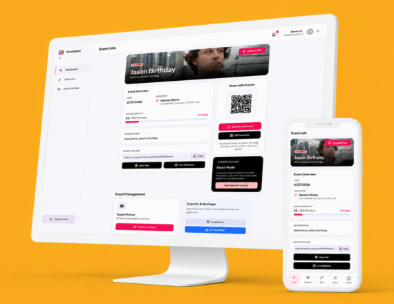 SnapSpot Hero Image Desktop and Mobile Mockup with computer and phone